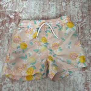 Janie and Jack Fruit Print Swim Shorts